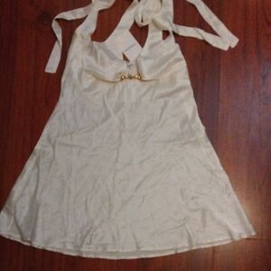 Elegant Cream Chemise with metal clasp